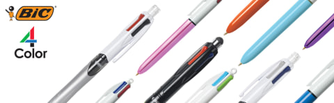 BIC 4-Color Retractable Ballpoint Pens, Medium Point, Assorted Ink, 3/Pack  (14540)