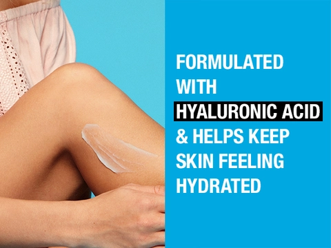 Person applying Hydro Boost Gel Cream to their leg to help keep skin feeling hydrated