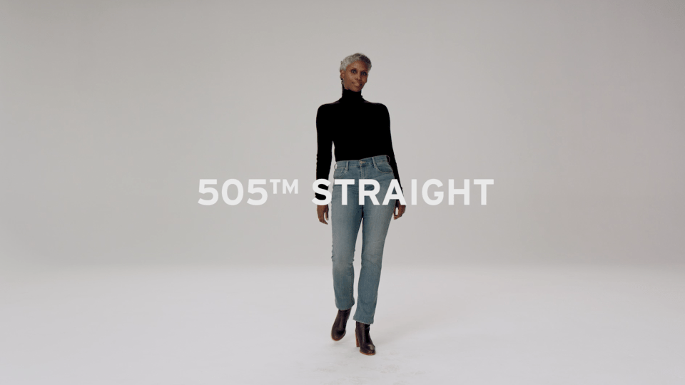 thumbnail video image 2 of Levi's Women's 505 Straight Jeans, 2 of 9