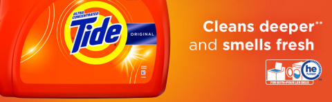 Ultra Concentrated Tide Original Cleans deeper and smells fresh