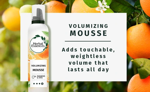 Volumizing Mousse. Add touchable, weighless volume that lasts all day