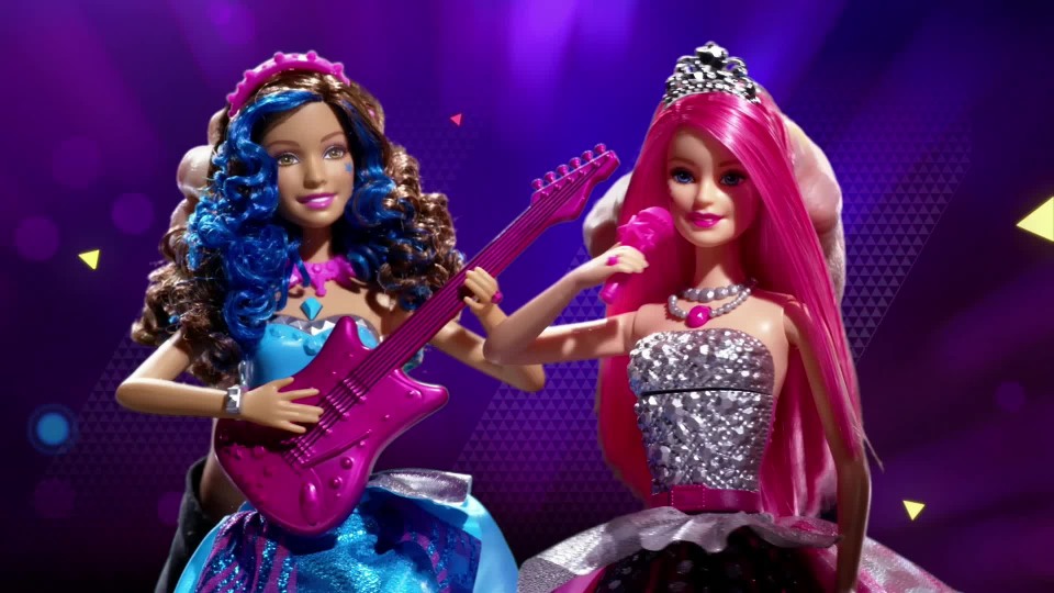 thumbnail video image 2 of Barbie Rock N Royals Erika Doll, 2 of 14