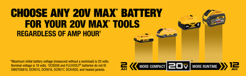 DEWALT DCBL722BWPR320B 20V MAX 125 MPH 450 CFM Cordless Battery