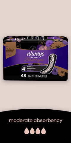 Always Discreet Boutique, Incontinence Underwear for Women, Maximum  Protection, Large, 10 Count