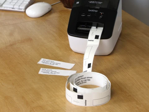 Brother Genuine DK1201 1.1” x 3.5” Die-Cut Standard White Address