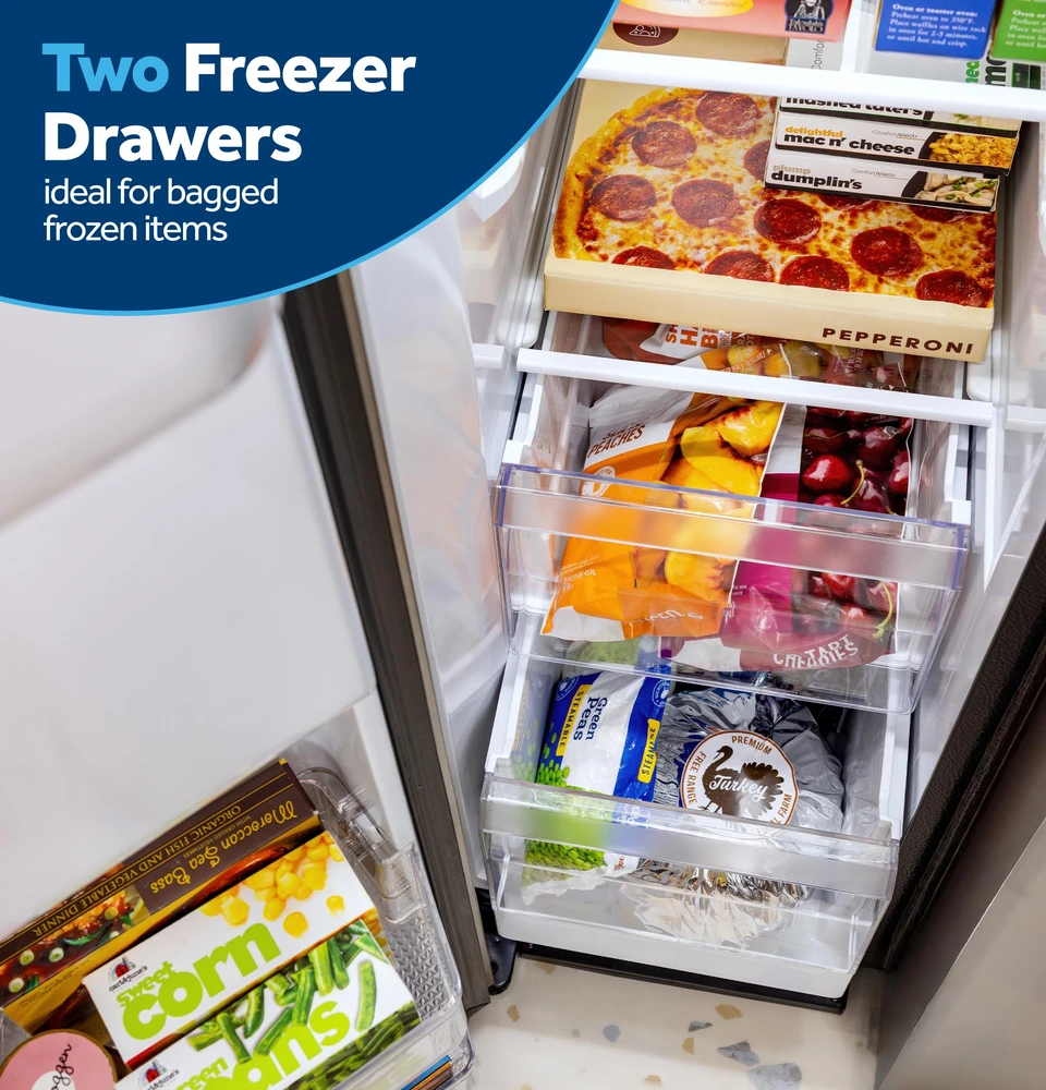 GE - GSS28PYYFS - GE® 27.7 Cu. Ft. Side-By-Side Refrigerator with