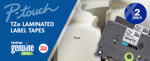 Brother P-touch TZe-231 Laminated Label Maker Tape, 1/2