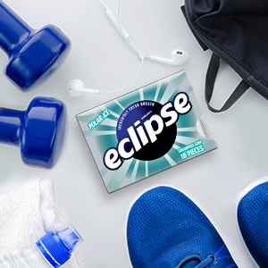 ECLIPSE Spearmint Sugarfree Chewing Gum, 180 piece bag