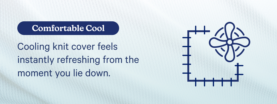 Breathability icon for cooling knit cover