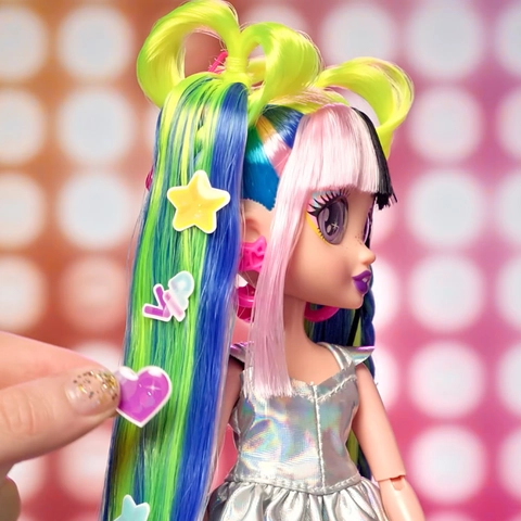 VIP Hair Makeover Megan Fashion Doll, Transformable Hair and Hair