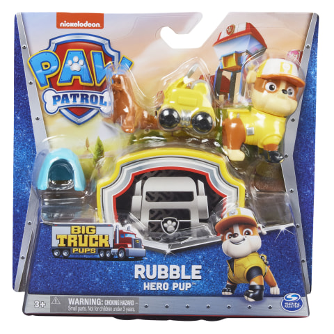 Paw Patrol Rubble Super Pups Action Figure with Cape