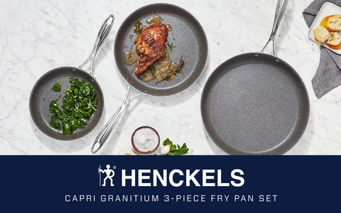 Henckels Capri Granitium 3D Fry Pan Set - 3 Piece Aluminum Nonstick Cookware