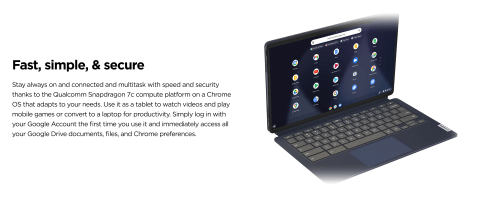 Lenovo IdeaPad Duet 5 Chromebook 2 in1 Laptop 13.3