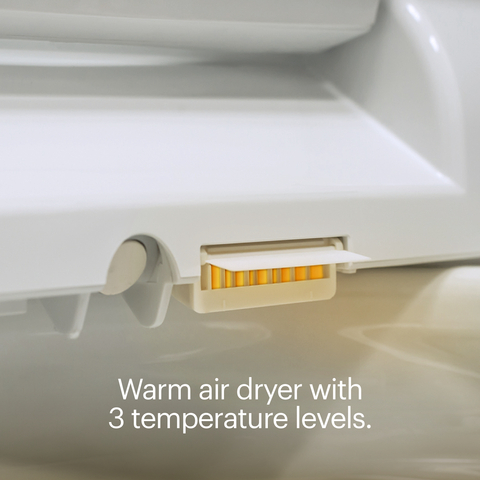 Warm air dryer with 3 temperature levels. Warm air dryer with 3 temperature levels.