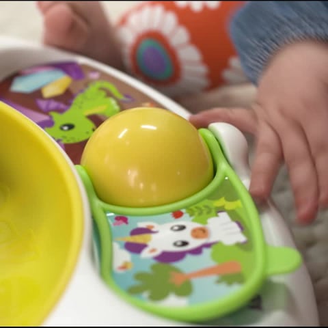 thumbnail video image 2 of Fisher-Price Enchanted Friends Learning Table Musical Play Center for Baby, Dragon & Unicorn Toys, 2 of 8