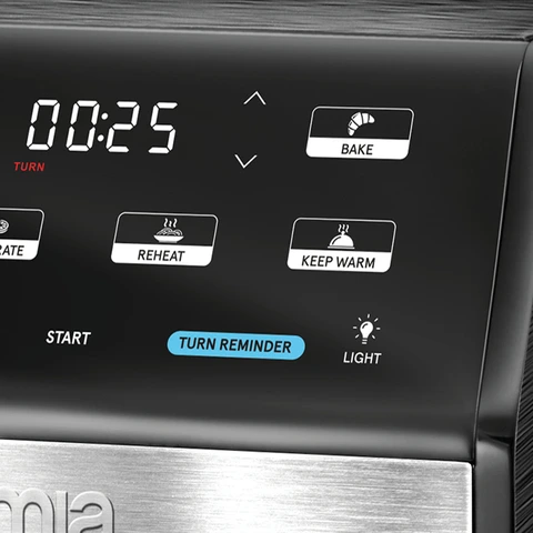 Photo: Air Fryer display showing turn reminder option