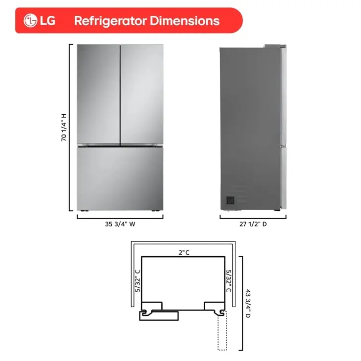 LG French Door Refrigeration LF25Z6211S | J B Zimmerman