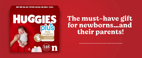 Huggies Little Snugglers Plus newborn diapers are the perfect gift for newborns and their parents