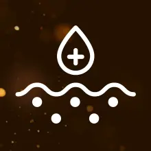 Icons about no sulfates or parabens, MicroMoisture, reviltalizing &amp; hydrating skin &amp; PETA approved.