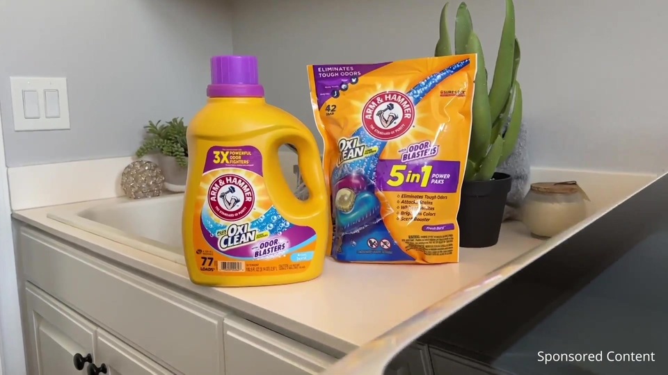 ARM & HAMMER Plus OxiClean with Odor Blasters 5-in-1 Fresh Burst Laundry Detergent Power Paks, 42 Count Bag - image 12 of 16