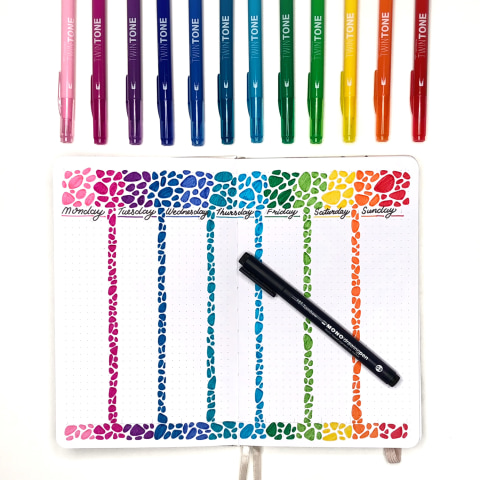 Tombow 56220 Dual Brush Pen Art Markers, Orange Blendables, 6-Pack