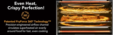 Photo: 'Even Heat, Crispy Perfection! Patented FryForce 360° Technology™'