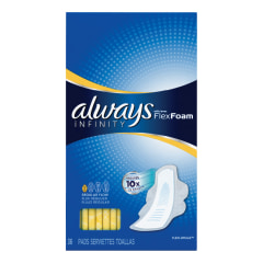 Always Infinity Size 4 Overnight Pads With Flexfoam 26 Ct., Feminine  Products, Beauty & Health