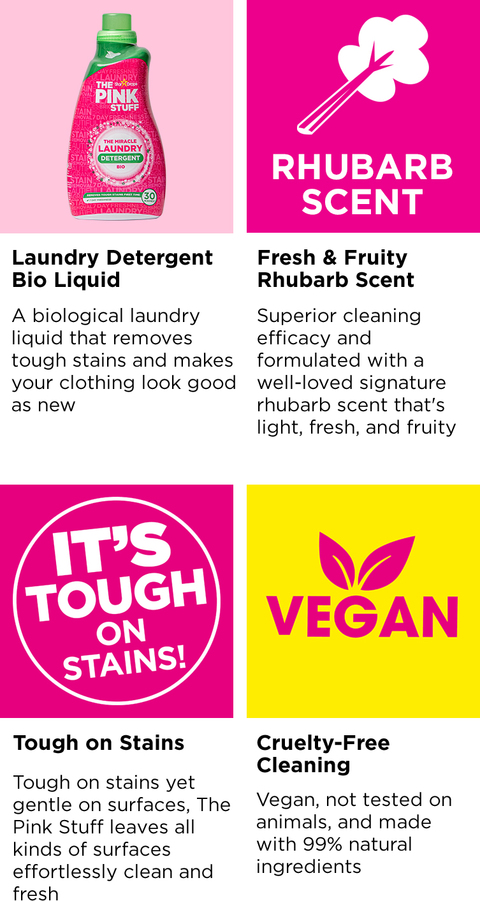 the Pink Stuff - the Miracle Laundry Detergent Bio Liquid - 32Oz Pack of 2