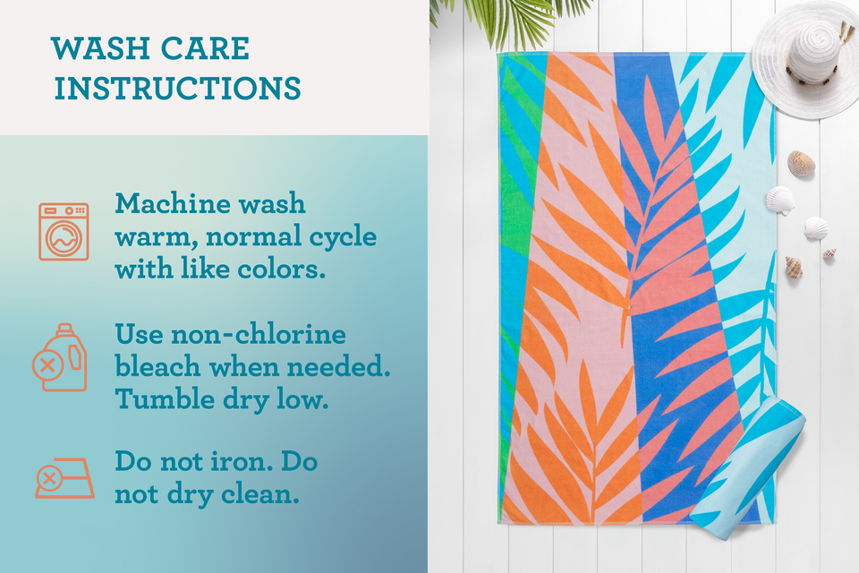 beach towel wash care