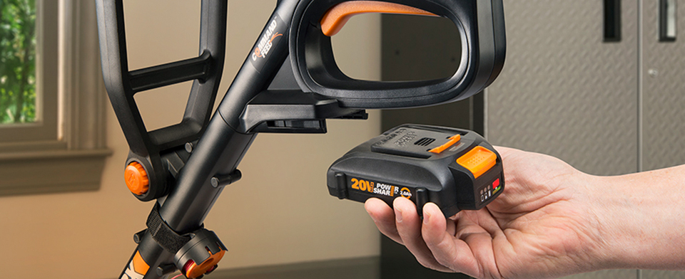 thumbnail video image 2 of Worx WG170.3 20V PowerShare Cordless 12"  Grass and Weed String Trimmer and Edger with Battery and Charger, 2 of 14