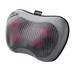 Homedics Cordless Shiatsu Massager Pillow with Heat Portable Lightweight Gray Walmart