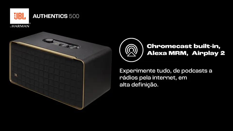 Caixa de Som Portátil JBL Authentics 500 270W RMS Bluetooth