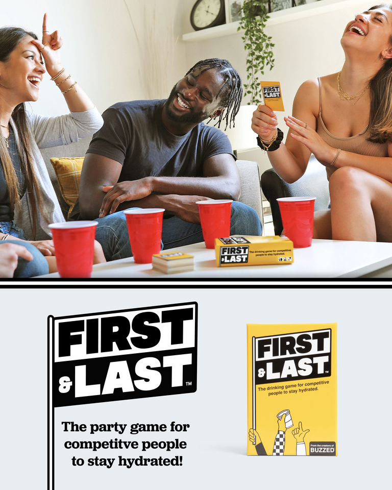 First & Last Competitive Drinking Game for Parties