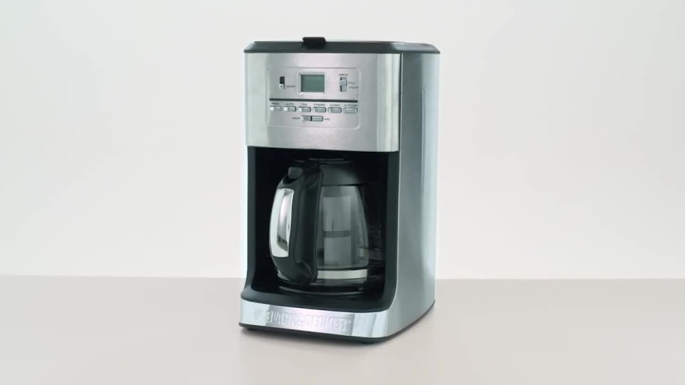 BLACK+DECKER 12-Cup Programmable Coffee & Tea Maker, Stainless Steel ...