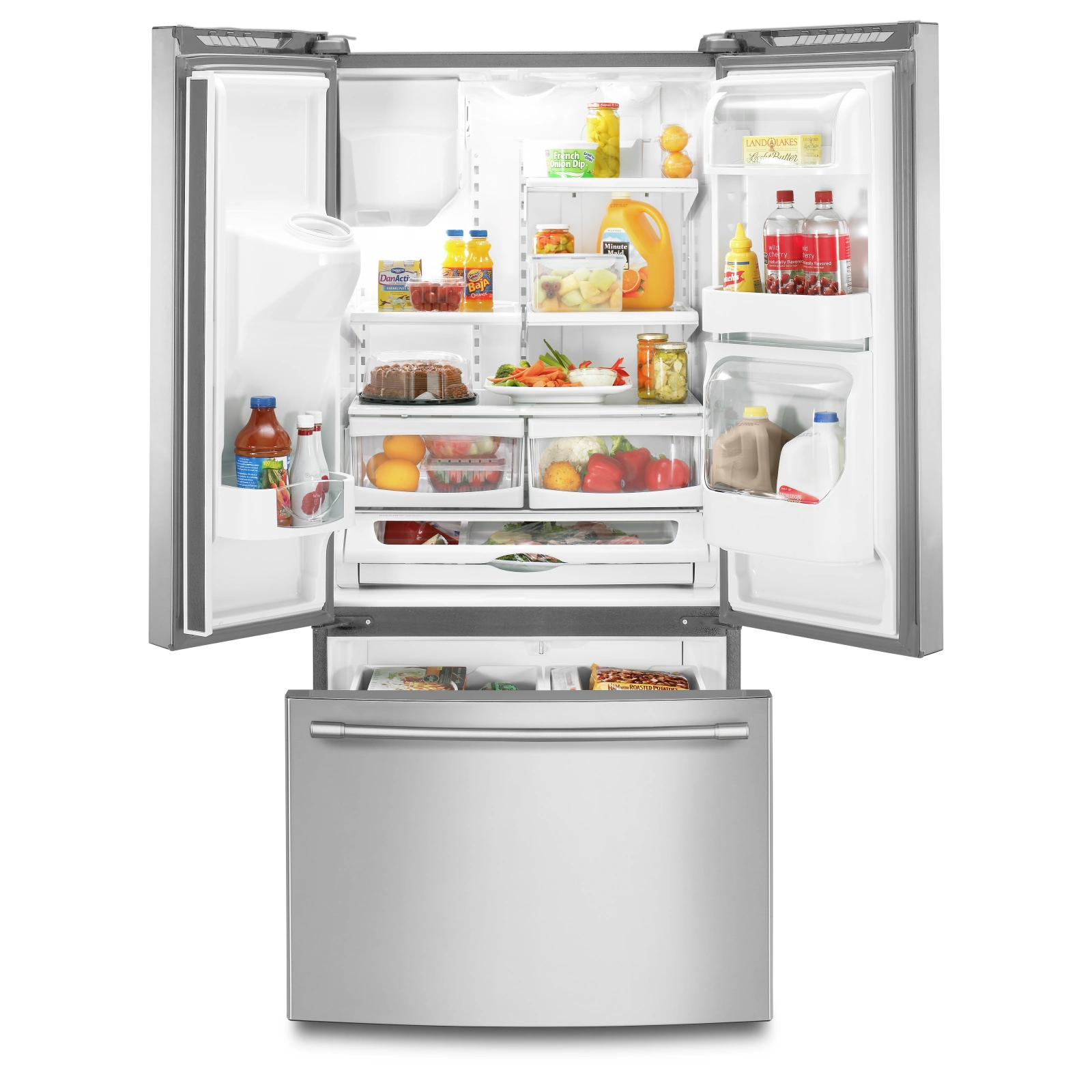 Maytag 32.63-in x 70.13-in x 31.88-in 21.7-cu ft Stainless Steel