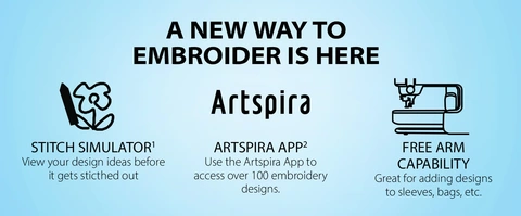 A NEW WAY TO EMBROIDERY IS HERE: STITCH SIMULATOR, ARTSPIRA APP, FREE ARM CAPABILITY 