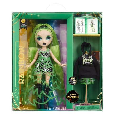 Rainbow High Fantastic Fashion Doll - Jade Hunter - Vert - Poupée mannequin