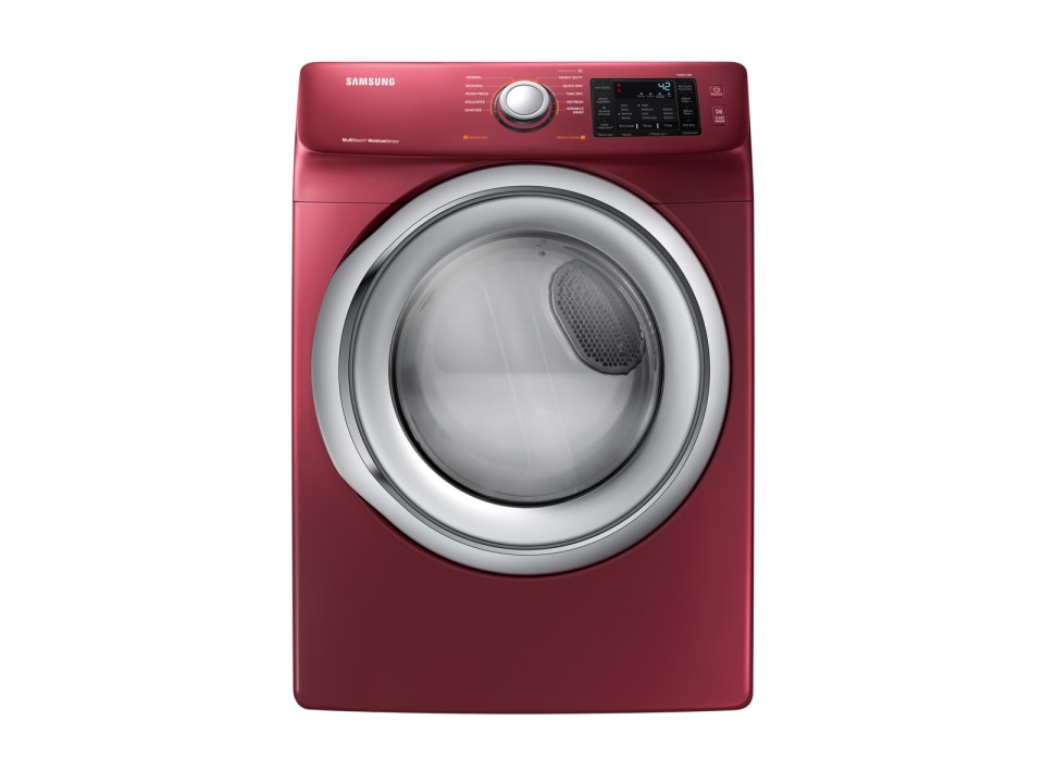 Samsung 7 5 Cu Ft Stackable Steam Cycle Electric Dryer Merlot In The Electric Dryers Department At Lowes Com