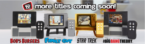 Tiny TV Classics Collectible TV with RealWorking Remote ,Star Trek
