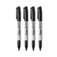 Sharpie eXtreme Permanent Markers, Fine Tip, Black, 4/Pack