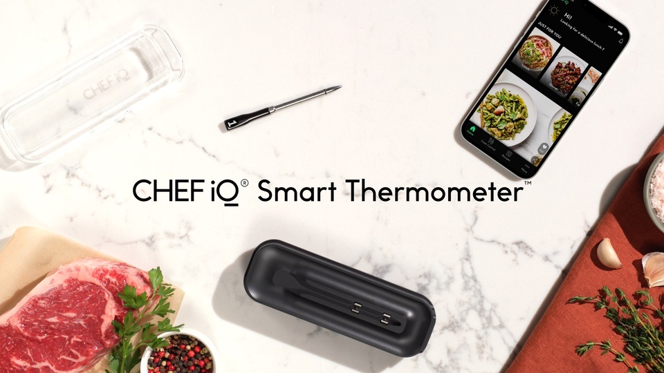  Chef iQ Smart Thermometer Add-on Probe No. 2 - Bluetooth/WiFi  Enabled, Allows Monitoring of Two Foods at Once, for Grill, Oven, Smoker,  Air Fryer, Stove, Must Be Used with Smart Hub (