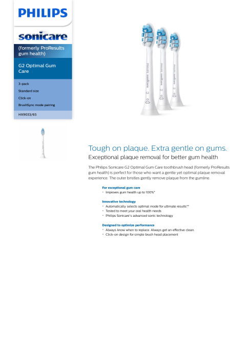 optimal gum care brush head