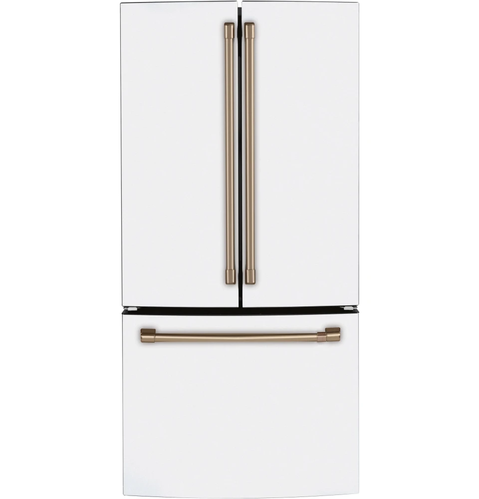 Cafe 33 in. 18.6 Cu. Ft. Matte White Counter Depth French Door Refrigerator Appliance Discounters South County St. Charles Ballwin Maplewood MO