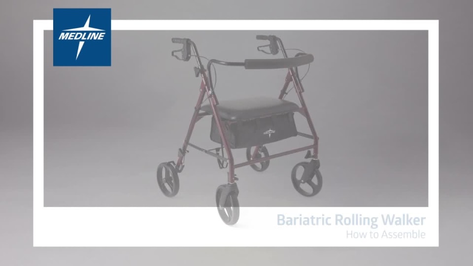 Guardian Bariatric Rolling Walker with wheels, steel