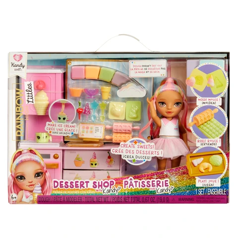 Rainbow High Littles Dessert Shop Playset Small Doll (Pink
