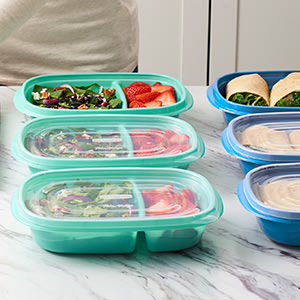 TakeAlongs® Food Storage 4.7 Cup Divided Containers, Meal Prep