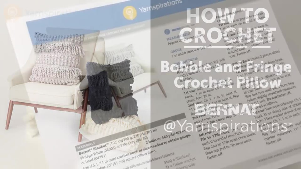 thumbnail video image 2 of Bernat® Blanket™ #6 Super Bulky Polyester Yarn, Gathering Moss 10.5oz/300g 220 Yards (2Pk), 2 of 7