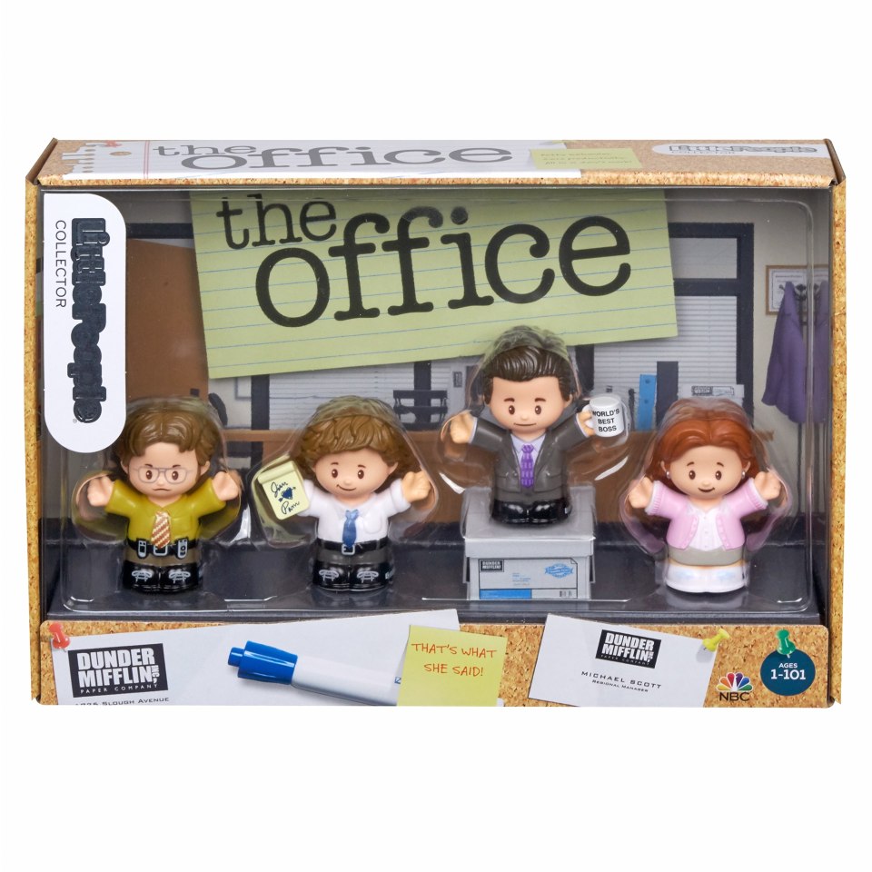 LittlePeople Collector Little People Collector the Office Us TV Series  Special Edition Set In Display Gift Box for Adults & Fans,4 Figures