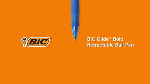 BIC Glide Bold Retractable Ball Pen, Black & Blue (18 ct.) - Sam's Club