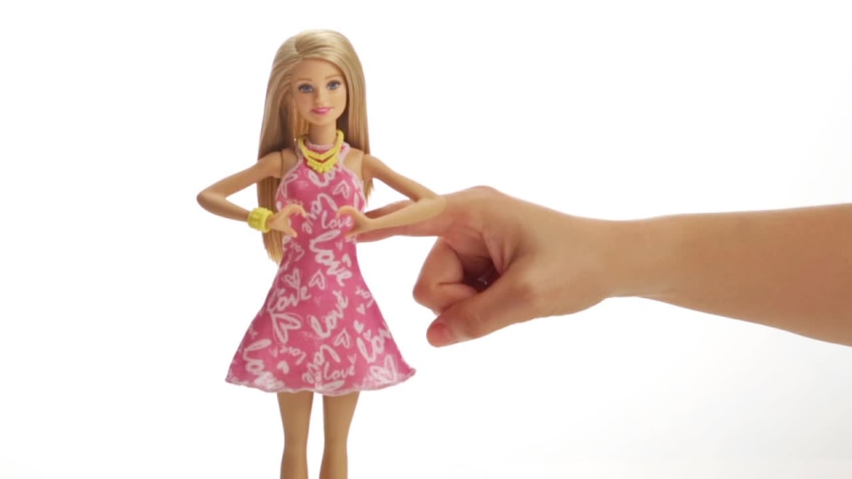 thumbnail video image 2 of Barbie Heart Hands Doll, 2 of 8